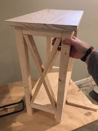 X Side Table Step By Step Instructions Chisel Fork In 2020 Farmhouse End Tables Diy Side Table Diy End Tables