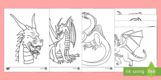 Cat colouring pages activity village. Dragon Colouring In Sheets Mindfulness Primary Resources