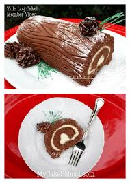 Yule Log Cake A Cake Decorating Video Tutorial Yule Log Cake Chocolate Roll Cake Christmas Log Cake