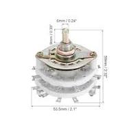 Rotary Switch 4P5T Rotary Selector Switch - 4 Pole 5 Position Dual Deck  With Knob, Solder Lug Terminals Rotary Disconnect Switch