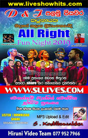 Dhanapala udawatta songs download, free online mp3 listen. All Right Live In Katunayaka 2019 Live Show Hits Live Musical Show Live Mp3 Songs Sinhala Live Show Mp3 Sinhala Musical Mp3