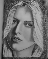 Digital pet portrait sketch service