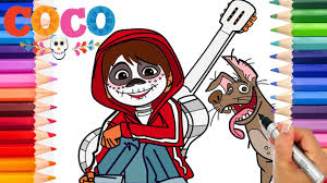 Lady and the tramp coloring book pages; Disney Pixar Coco Movie Coloring Pages Coco Movie Coloring Book Coco And Dante Coloring Page Youtube