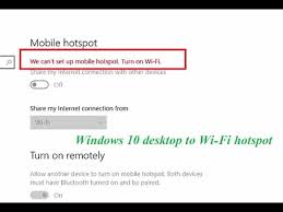 Kenapa data seluler tidak muncul padahal sudah diaktifkan? How To Fix We Can T Set Up Mobile Hotspot Turn On Wi Fi Windows 10 Pc Mobile Hotspot Settings Youtube