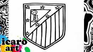 Escudo Atletico De Madrid Para Colorear