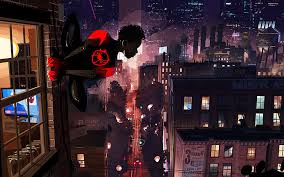 Includes hd wallpaper images from the spider man movie miles morales on every tab background. Spider Man Spider Man Into The Spider Verse Miles Morales City Night Hd Wallpaper Wallpaperbetter