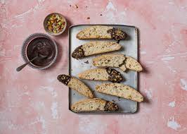 Line a large baking sheet with parchment paper. Gluten Free Chocolate Biscotti With Almond Hazelnut And Pistachio She Can T Eat What