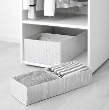 Ikea Stuk Box With Compartments White Gray In 2020 Kommode Organisieren Ikea Box Ikea