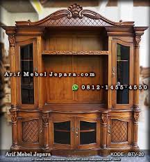 Kayu jati | siapa yang tidak kenal dengan kayu yang satu ini. Lemari Bufet Tv Kayu Jati Ukir Klasik Arif Mebel Jepara