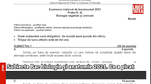 Elevii de la real au putut alege să dea examenul de bacalaureat 2021 la biologie vegetală și animală. Subiecte Bac Biologie È™i Anatomie 2021 Ce A Picat Youtube