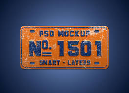 Download Free Steel Car Number Plate Mockup Freebies Fribly Car Number Plates Number Plate Number Plate Design