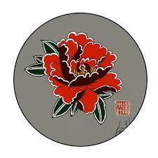 牡丹纹身图案牡丹花花开富贵流行寓意纹身图案原创图案tattoo武汉