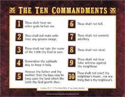 Kjv Ten Commandments Wall Chart Laminated 0646723001261