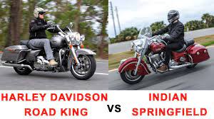 2017 Harley Davidson Road King Vs 2017 Indian Springfield Specifications Youtube