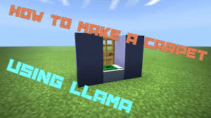 Different blocks have different resistances to explosions. Minecraft Tutorial How To Make Carpet Using Llama Youtube