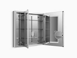 Installing these can change up the aesthetics of your bathroom. K 99011 Verdera Medicine Cabinet With Triple Mirrored Doors Kohler