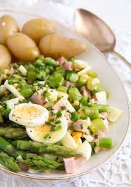 Potato And Asparagus Salad Recipe Asparagus Salad Hard Boiled Eggs Diet Salad