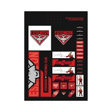 Essendon football club , nicknamed the bombers , is an australian rules football club that is part of the australian football league. Afl 2021 Essendon Football Club Stamp Pack Afl