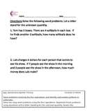 4 pages of word problems dealing with adding and subtracting to 20. First Grade Data Worksheets Data Word Problems Edhelper Com