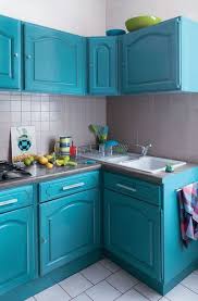 Peinture A L Eau Tous Supports Pour Cette Cuisine En Chene Rustique On A Utilise Un Bleu Canard Co Meuble Cuisine Repeindre Meuble Cuisine Repeindre Cuisine