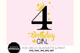 Download 4th Birthday Princess Shirt Design Graphic By March Design Studio Creative Fabrica