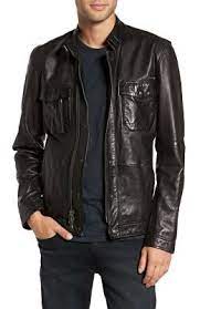 John Varvatos Star Usa Designer Leather Zip Front Jacket Leather Jacket Leather Jacket Outfit Men Leather Jacket Men