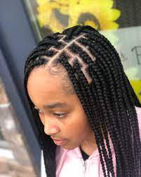 She S The Sweetest Client Ps Medium Long Box Braids Duration 5 5 6 Hrs Last Up To Long Box Braids Box Braids Styling Medium Box Braids
