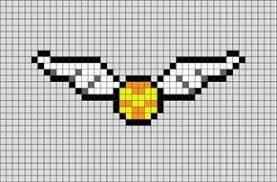 Harry Potter Golden Snitch Pixel Art Harry Potter Cross Stitch Pattern Cross Stitch Harry Potter Pixel Art Pattern
