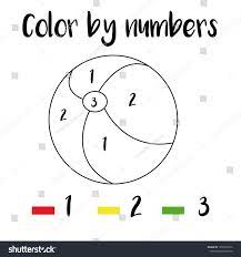 Preschool Counting Activities Coloring Page With Colorful Toy Ball Color By Numbe Counting Activities Preschool Preschool Counting Educational Games For Kids
