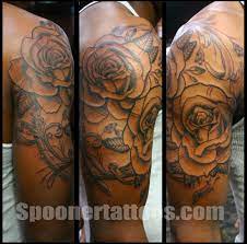 Atlanta tattoo artist kandace layne discusses tattoos on dark skin tones. Roses Half Sleeve Finished Dark Skin Tattoo Coloured Rose Tattoo Rose Tattoos