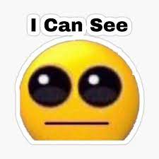 I Can See I Pretend I Do Not See It Meme Reaction Sticker Sticker By Infiresss Man Redbubble