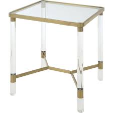 Venetian Worldwide Penstemon Gold Stainless Steel And Glass End Table Va 80097 The Home Depot In 2020 Glass End Tables Glass Top End Tables Tempered Glass Table Top
