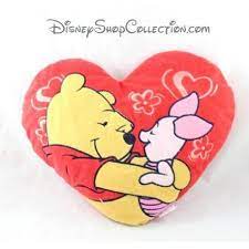 coussin en forme de coeur disney winnie l ourson et porcinet rouge 31 cm coloriage deadpool marvel shoot