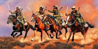 The Australian Light Horse At Beersheba October 31 1917 Military Artwork War Horse Horses