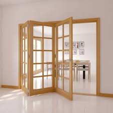 10 Lite Oak Veneer Glazed Internal Folding Door H 2035mm W 2146mm Internal Folding Doors
