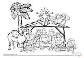 Nativity color by number from making learning fun. Nativity Colouring Pages