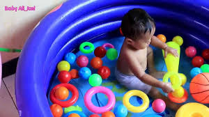 Baby Ali Icel Bayi Lucu Mandi Bola Warna Warni Ball Pit Show Kolam Renang Balita Mandi