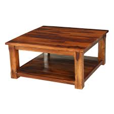 Rustic Solid Wood Sierra Nevada 2 Tier Square Shaker Coffee Table Rustic Square Coffee Table Large Square Coffee Table Coffee Table