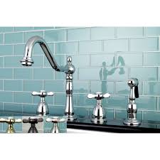 victorian cross handle kitchen faucet w