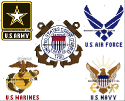 Military rank is a badge of leadership. Five Us Military Branches Logos Pdf Military Xstitch Com