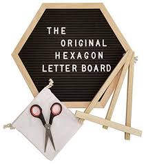 The Original Hexagon Felt Letter Board 12 Inch X 14 Inch Https Smile Amazon Com Dp B073rzh9pr Ref Cm Sw R Pi Dp Felt Letter Board Felt Letters Wood Easel