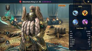 raid shadow legends mountain king skill mastery equip guide