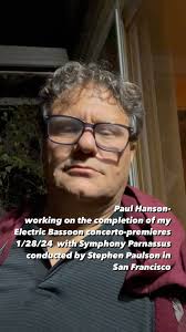 Much more will be forthcoming about this-but I have been composing an  electric BASSOON concerto for myself to be performed with  @symphonyparnassus 1/28/24 at the Taube Atrium Theater in San Francisco ...