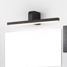 The standard height for vanity lighting above bathroom mirrors is 75 to 80 from the finished floor to the center of the light fixture. Metal Rectangle Wall Light Fixture Modern Led Vanity Light With Frosted Diffuser Beautifulhalo Com