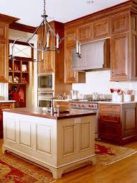 kitchen cabinets with contrasting island