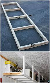 Need some help getting your garage organized? Diy Overhead Garage Shelf Garage Organization And Storage Diy Ideas Projects Diyhowto Diy How To