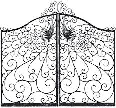 Decorative Ironwork Japanese Kyoto Deco Style Metal Garden Gates Wrought Iron Doors Gate Design
