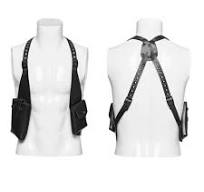 Plate-forme de poitrine en cuir avec pochettes utilitaires