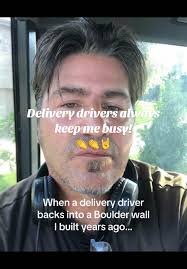 “When a past client calls years later because a delivery truck hit the  boulder wall you built… and you pull up, fix it fast, and get paid.  Win-win.” #landscaping #landscapinglife #excavator #walls ...