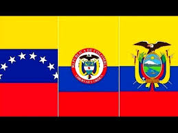 From top to bottom yellow, blue and red. Por Que Las Banderas De Colombia Venezuela Y Ecuador Son Tan Parecidas